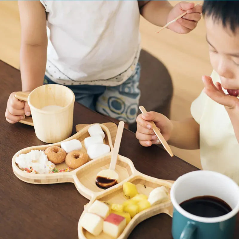agney-孟宗竹餐盤組 -蝴蝶結(附S湯叉) (not available for Toy  library)