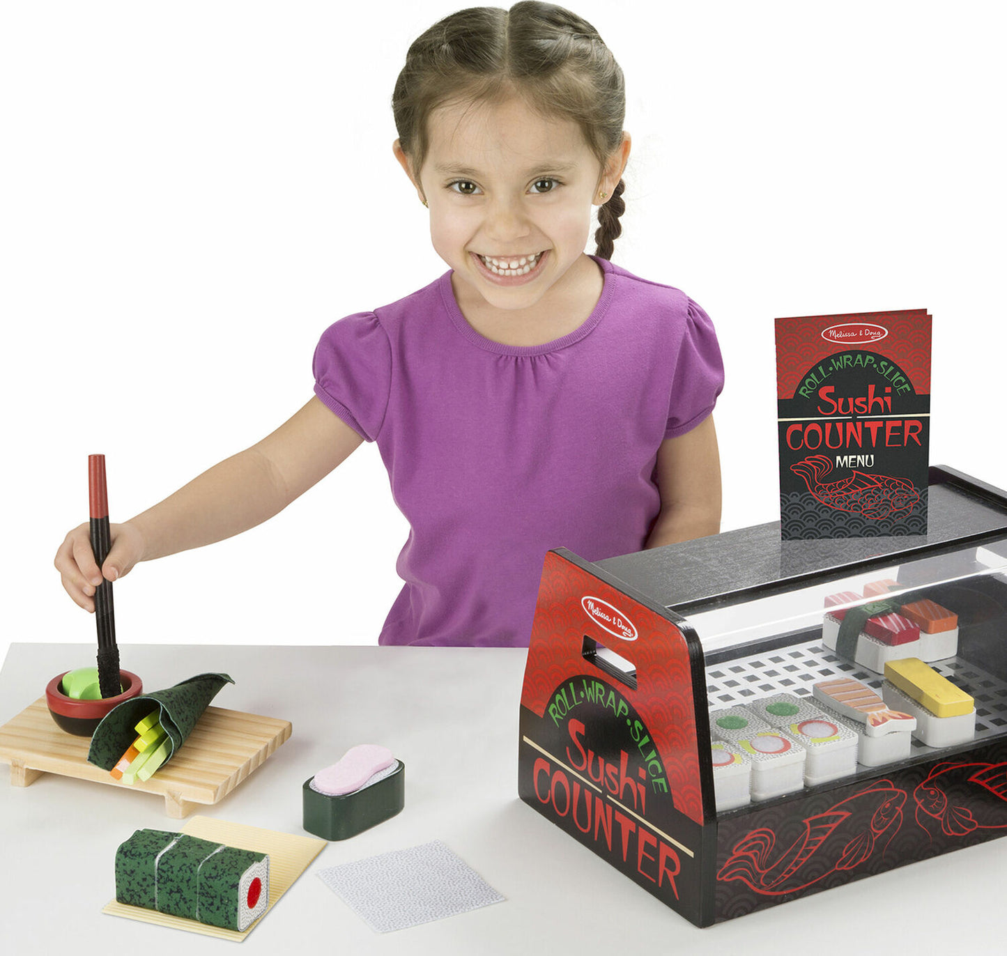 Melissa and Doug - Roll Wrap & Slice Sushi Counter (3 credits 3個玩具代金)