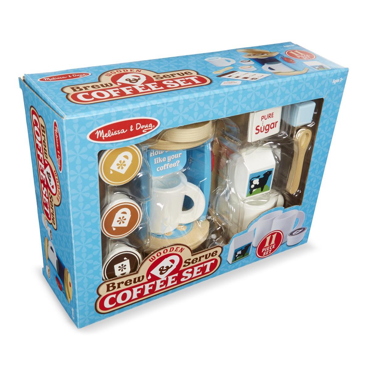 Melissa and Doug - Wooden Brew & Serve Coffee Set (2 credits 2個玩具代金)