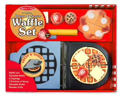 Melissa and Doug - Press and Serve Wooden Waffle Set (2 credits 2個玩具金幣)