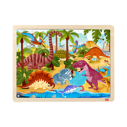 Toi - 24pcs wooden Puzzle - Dinosaur (2 credits/2個玩具代金)(Only for toy library)
