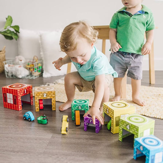 Melissa & Doug - Nesting & Sorting Garages & Cars (2 credits 2個玩具代金)
