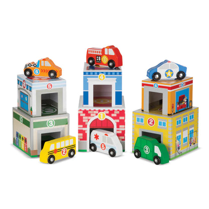 Melissa & Doug - Nesting & Sorting Buildings & Vehicles(2 credits 2個玩具代金)