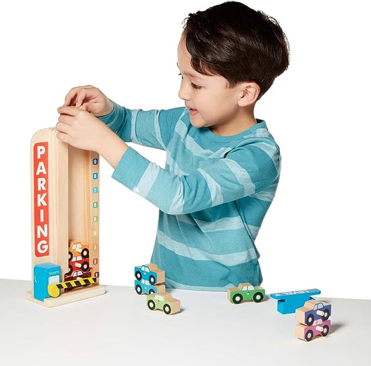 Melissa & Doug - Wooden Stack & Count Parking Garage (2 credits 2個玩具代金)