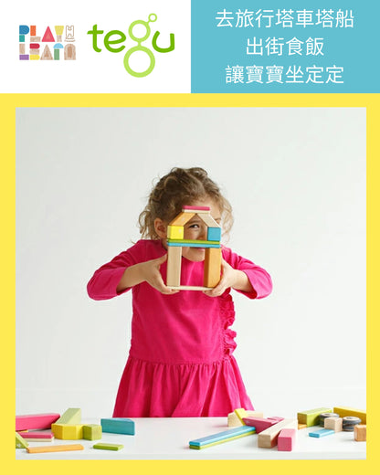Tegu - Original Pocket Pouch Magnetic Wooden Blocks 8 pieces (2 Credits)