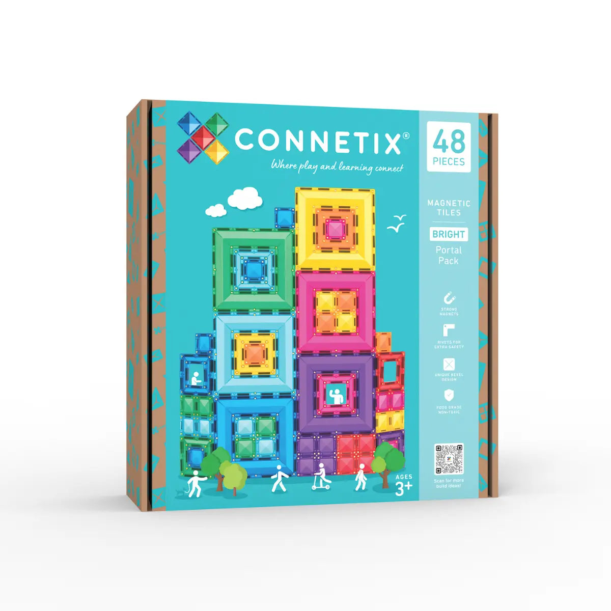 Connetix-Bright Portal Pack 48 pc  (not available for Toy library)