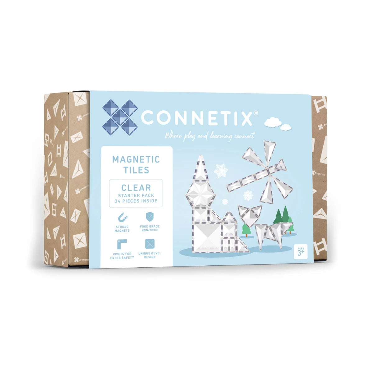 Connetix-Clear Starter Pack 34 pc  (not available for Toy library)