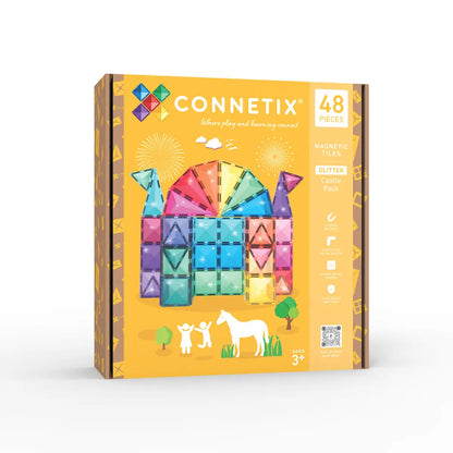 Connetix-Glitter Castle Pack 48 pc  (not available for Toy library)