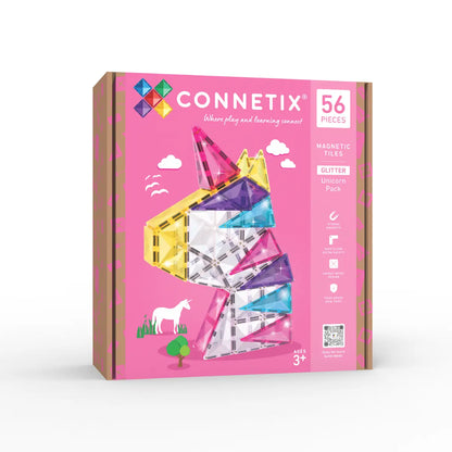 Connetix-Glitter Unicorn Pack 56 pc  (not available for Toy library)