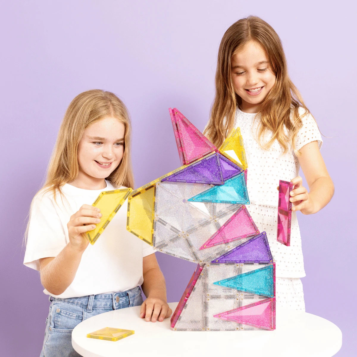 Connetix-Glitter Unicorn Pack 56 pc  (not available for Toy library)