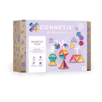 Connetix-Pastel Shape Expansion Pack 48 pc  (not available for Toy library)